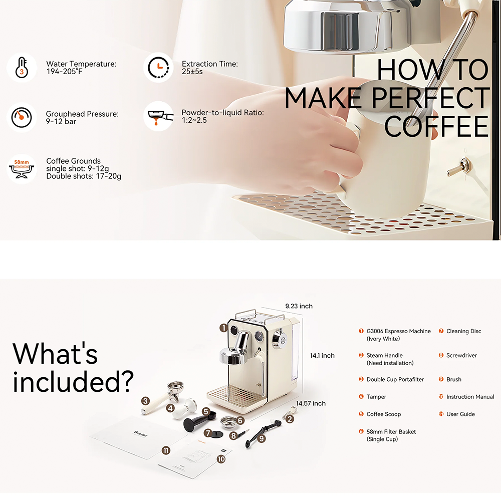 Gemilai Owl 3006 Espressomaskine hos Home Roast