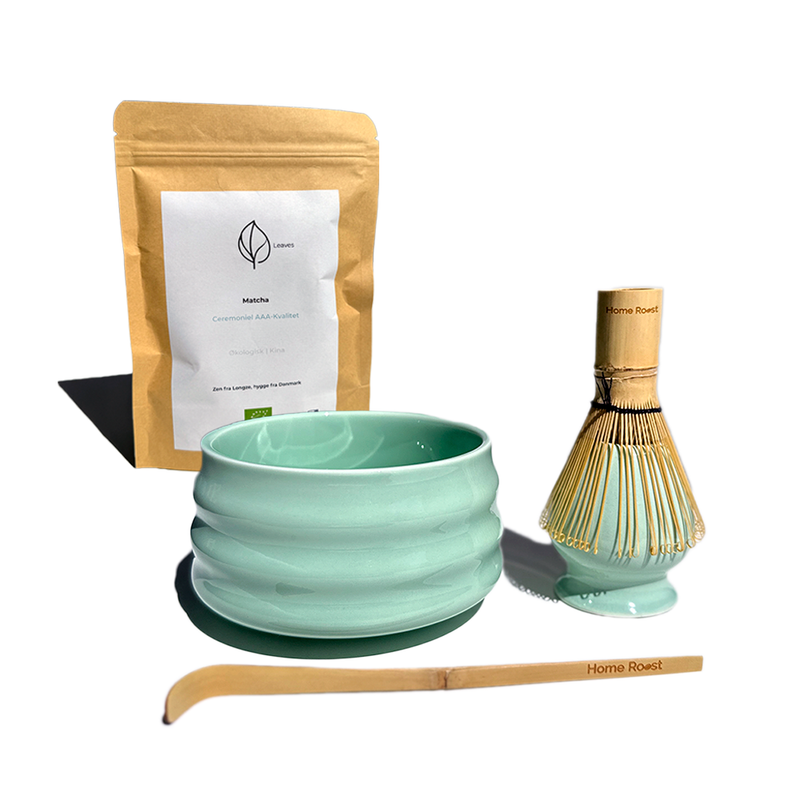 Matcha Sæt og Leaves Matcha Te Home Roast